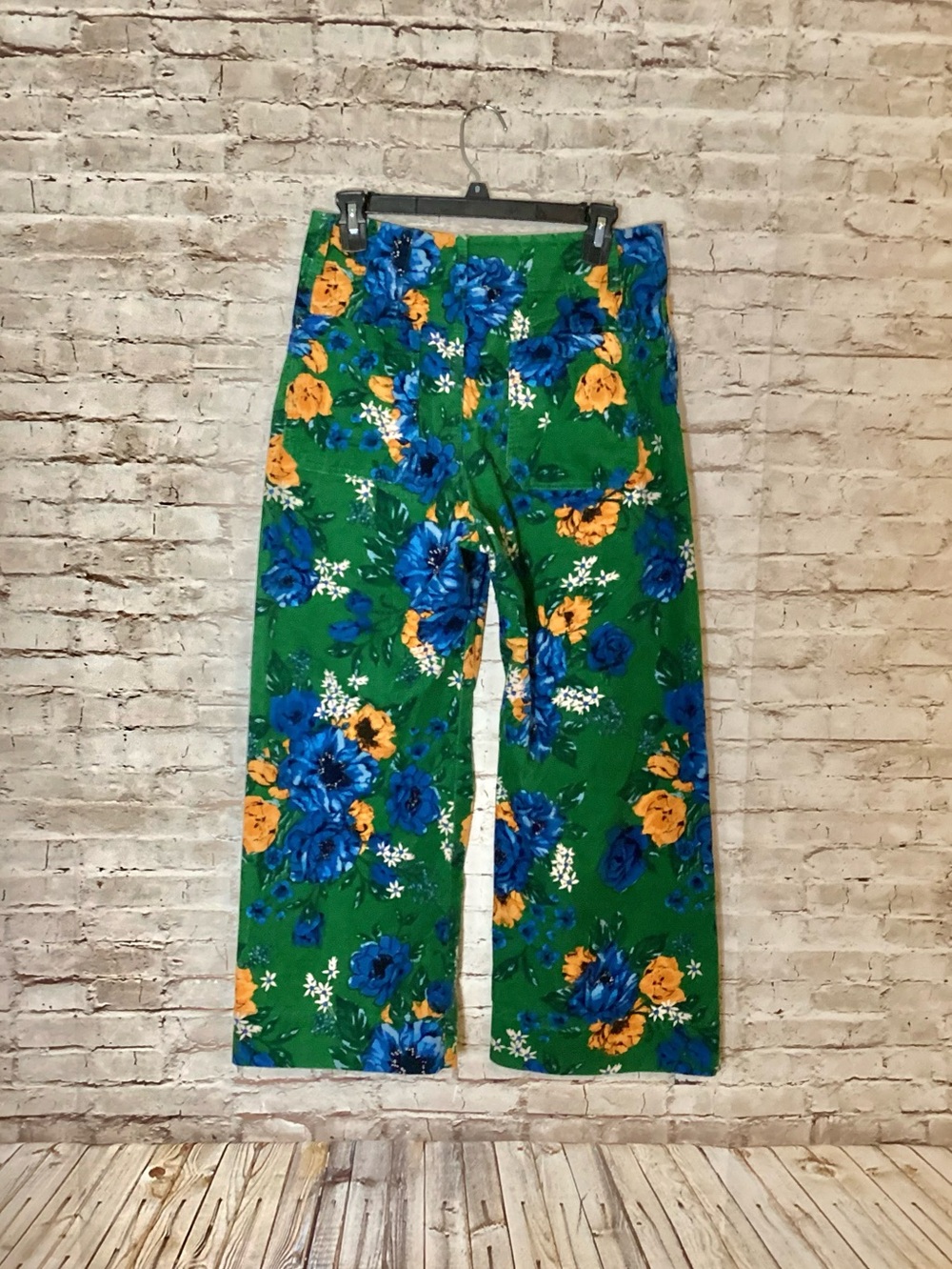 Anthropologie Maeve Colette floral wide leg cropped pants - Picture 8 of 9